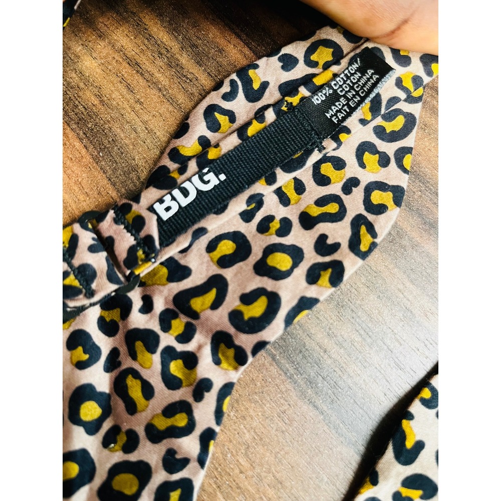 BDG Leopard Print Bow Tie 100% Cotton Adjustable Neck Accessory